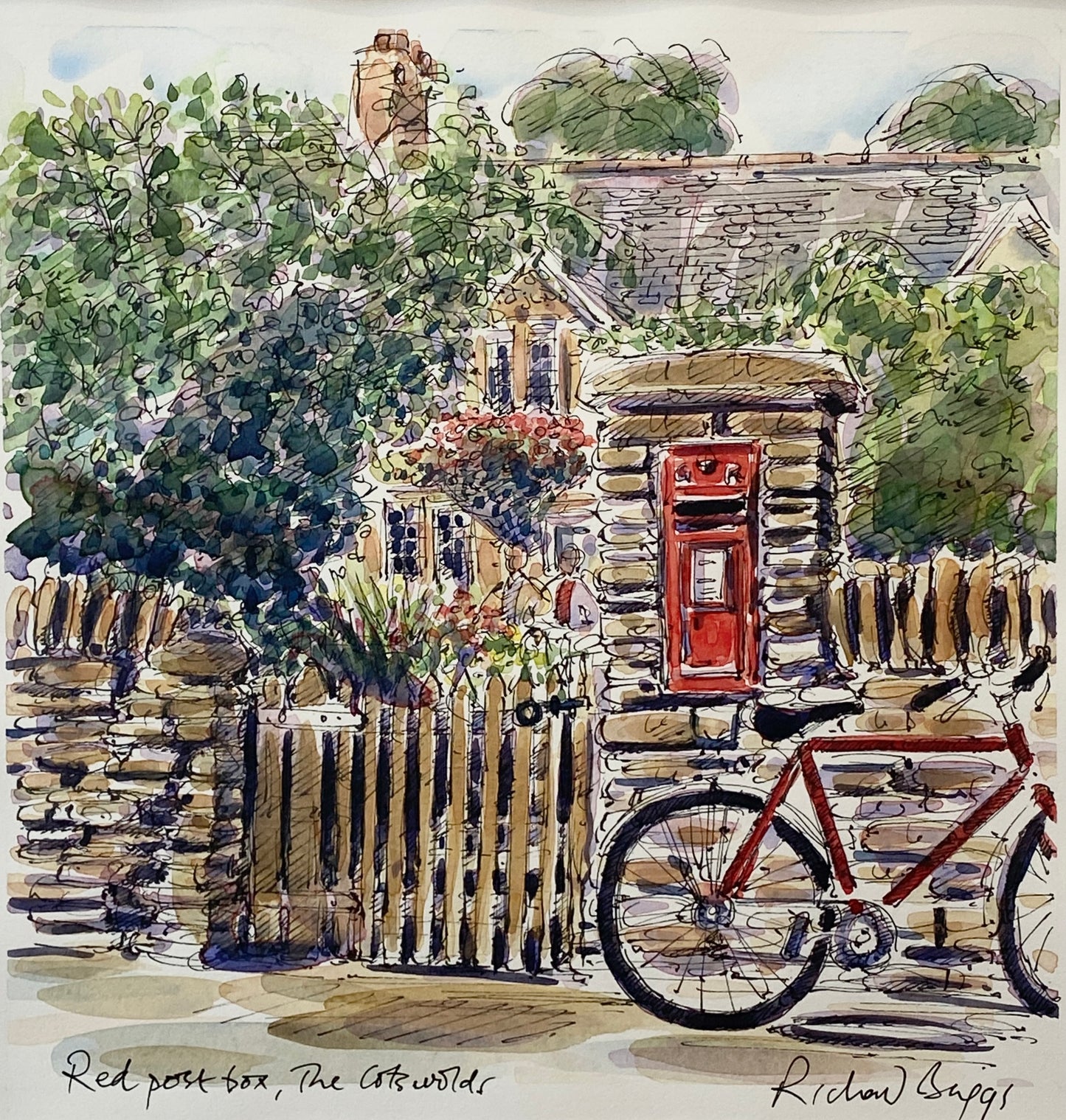Red Post Box, The Cotswolds