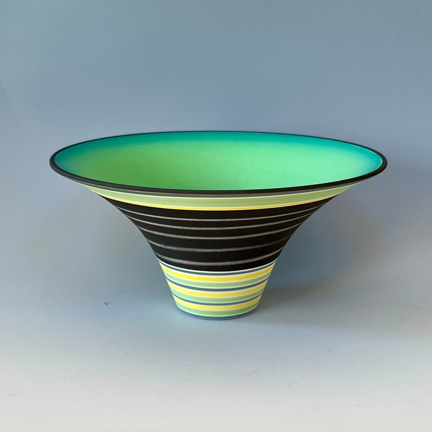 Flared Bowl - Lime Green/Yellow/Grey/Black
