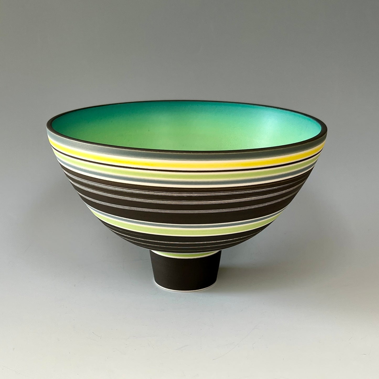 Bowl on Foot - Lime Green/Yellow/Grey/Black