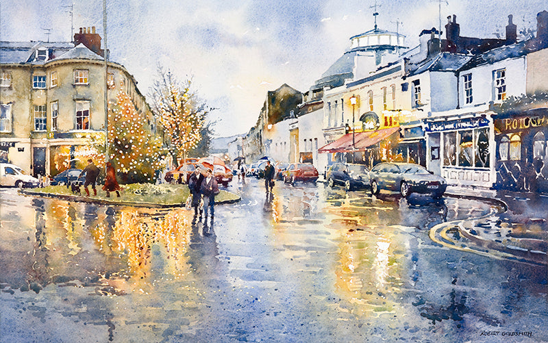 Christmas Lights, Montpellier (Mounted Print)