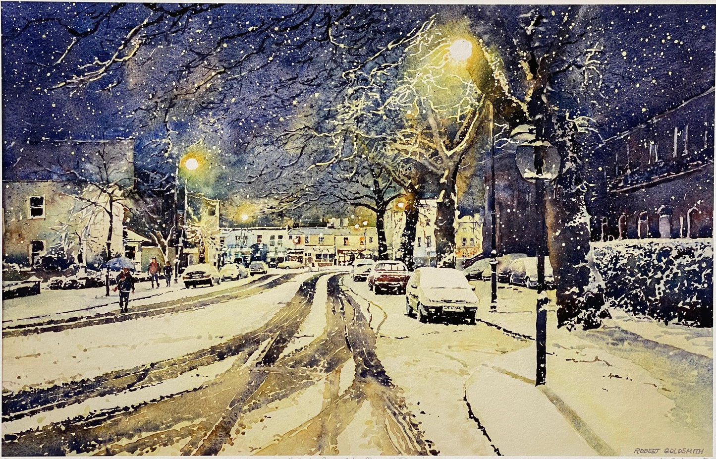 Early Snowfall, Queens Parade (Framed)