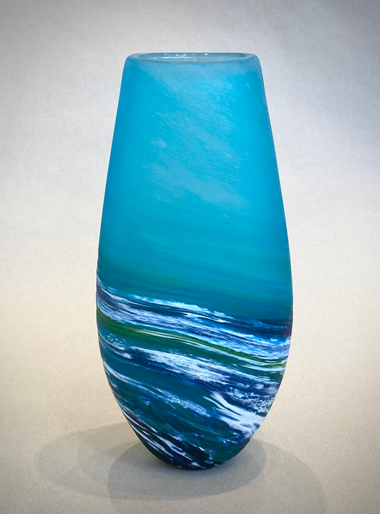 Seaspray Tear Blue Vase