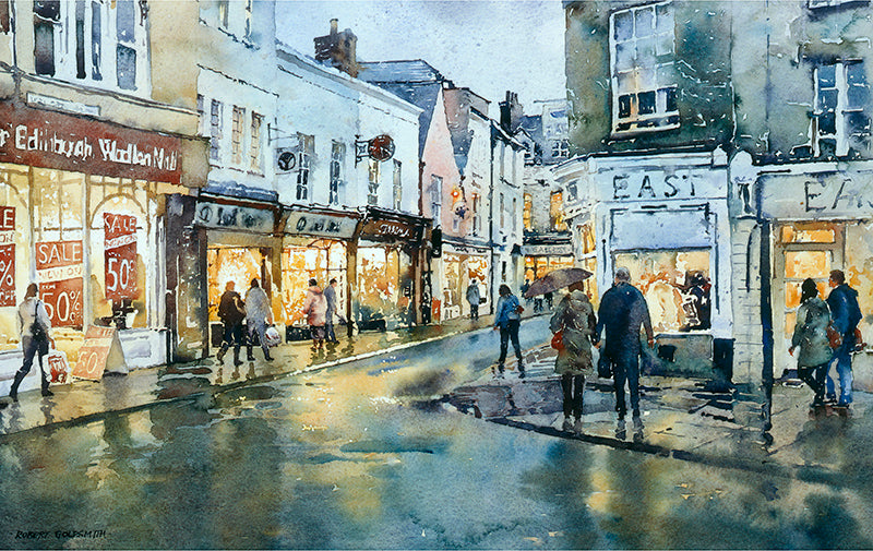 Winter Sales, Cirencester (Mounted Print)