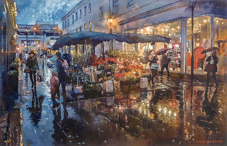 The Flower Stall (Framed)