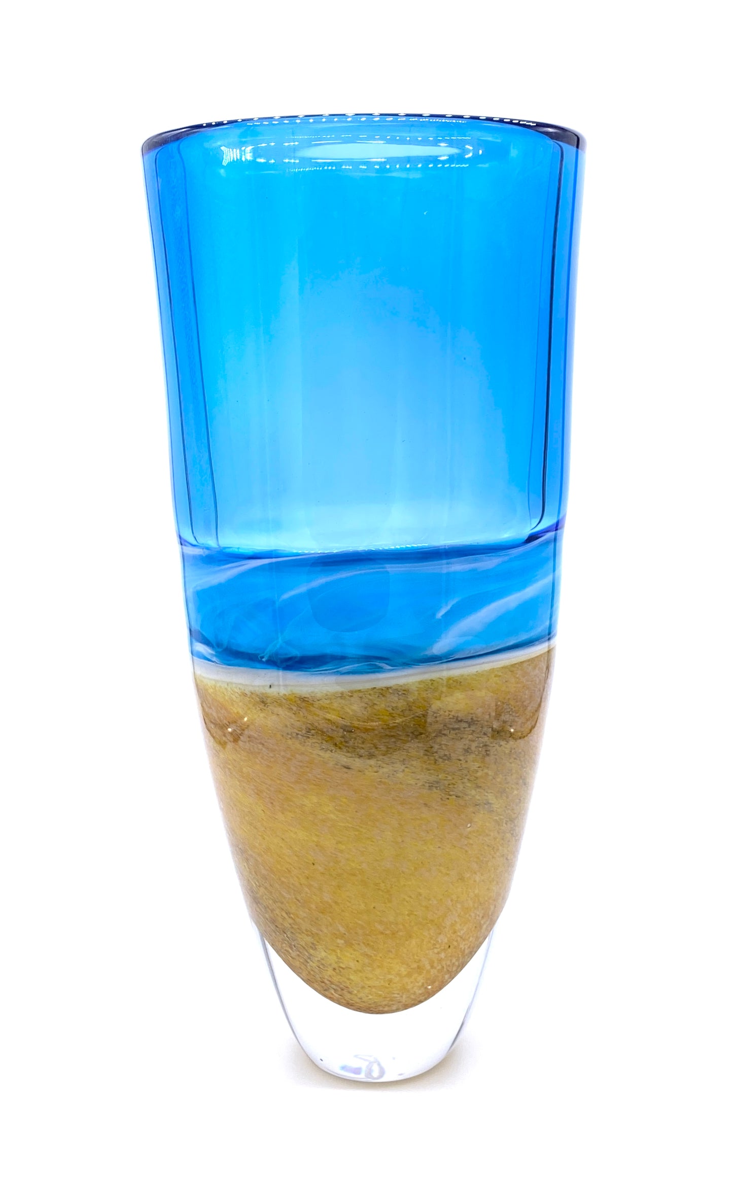 Tall Beach Vase - Cerlean Blue