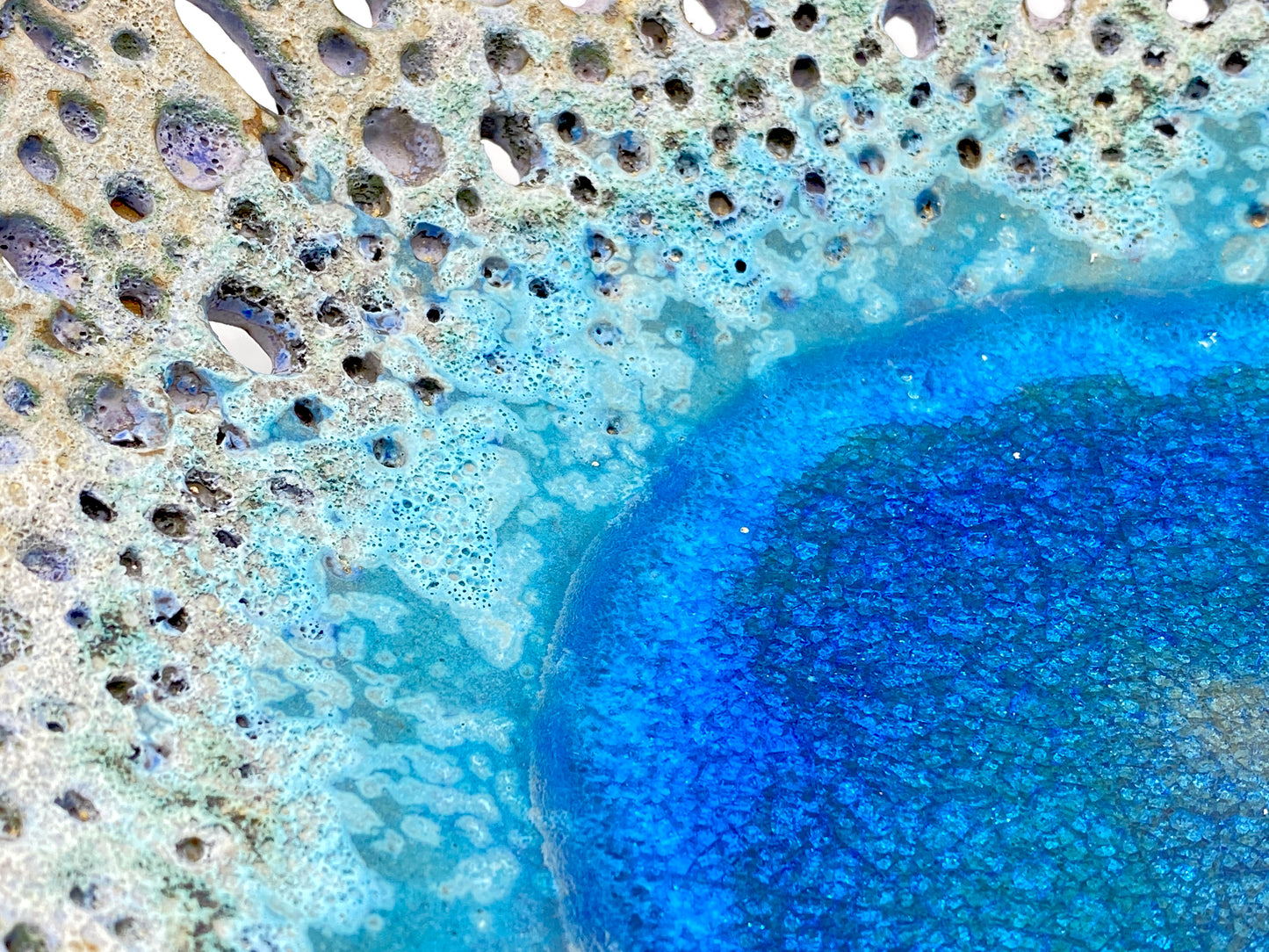 Large Shallow Pierced Rim Bowl