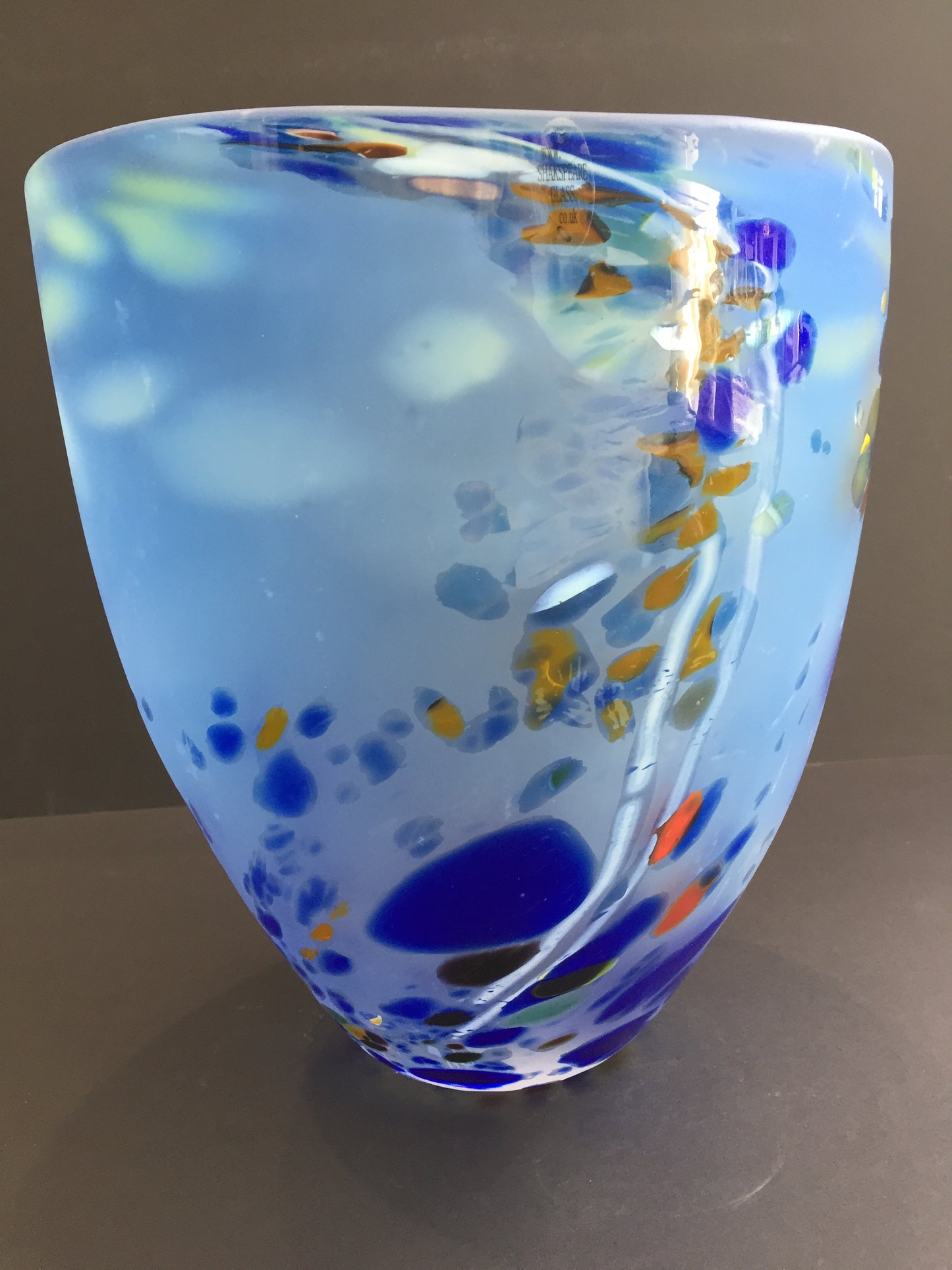Open Shallows Vase Blue