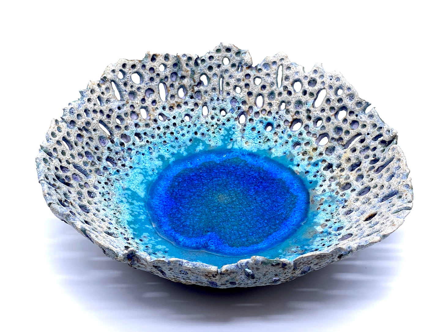 Large Shallow Pierced Rim Bowl