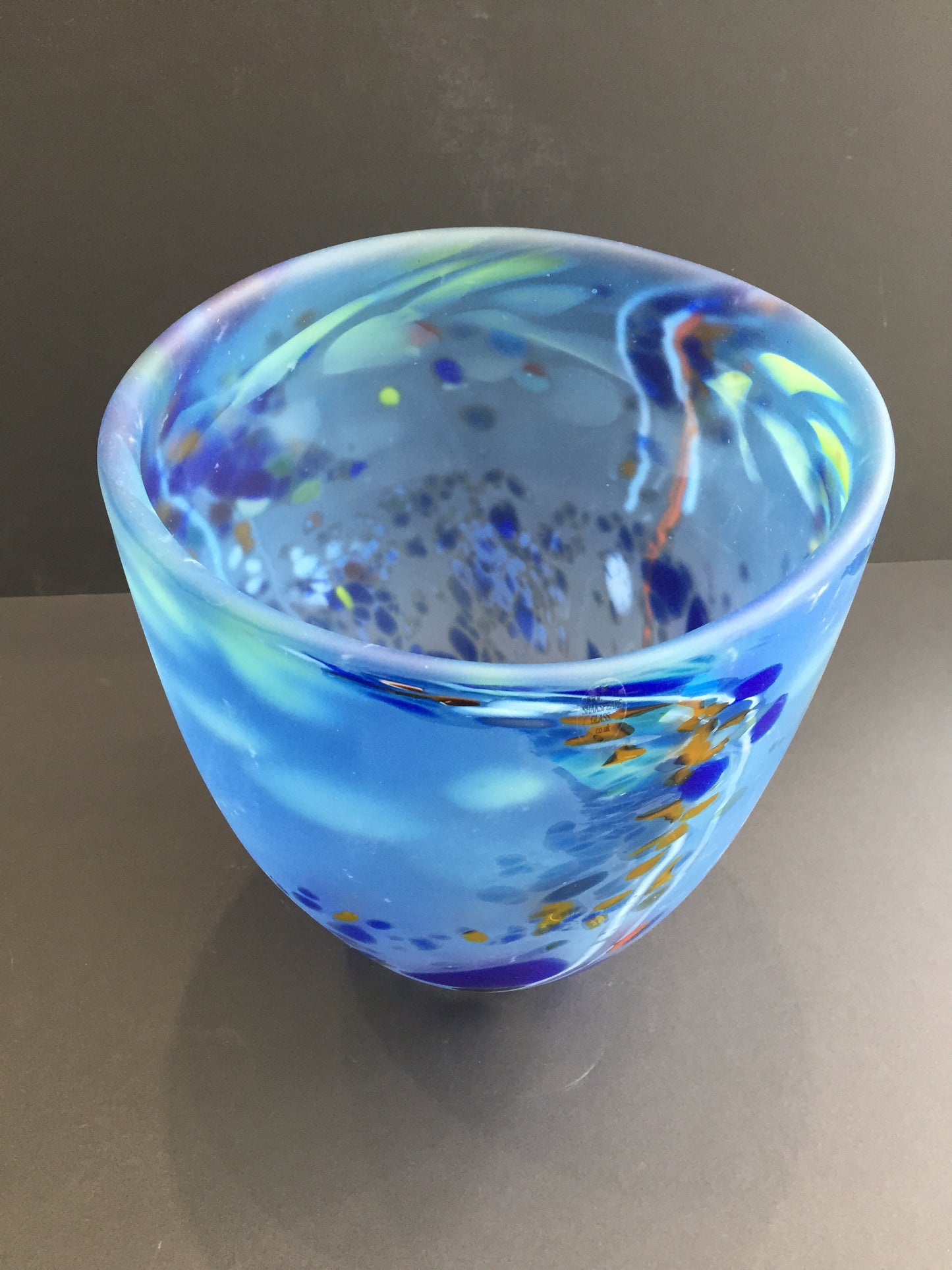 Open Shallows Vase Blue