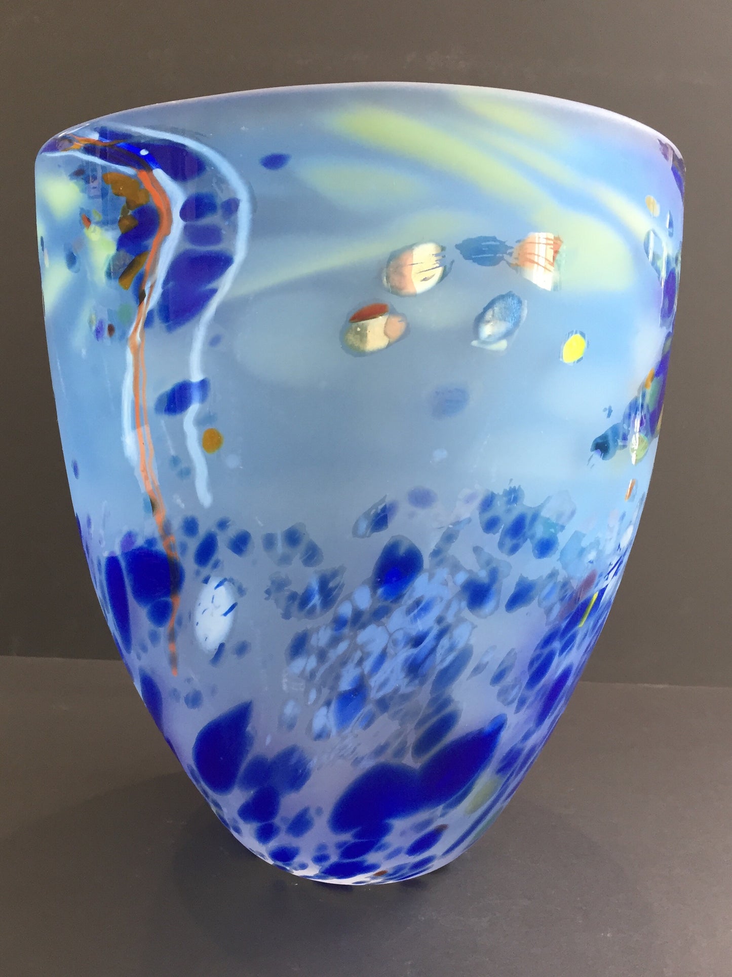 Open Shallows Vase Blue