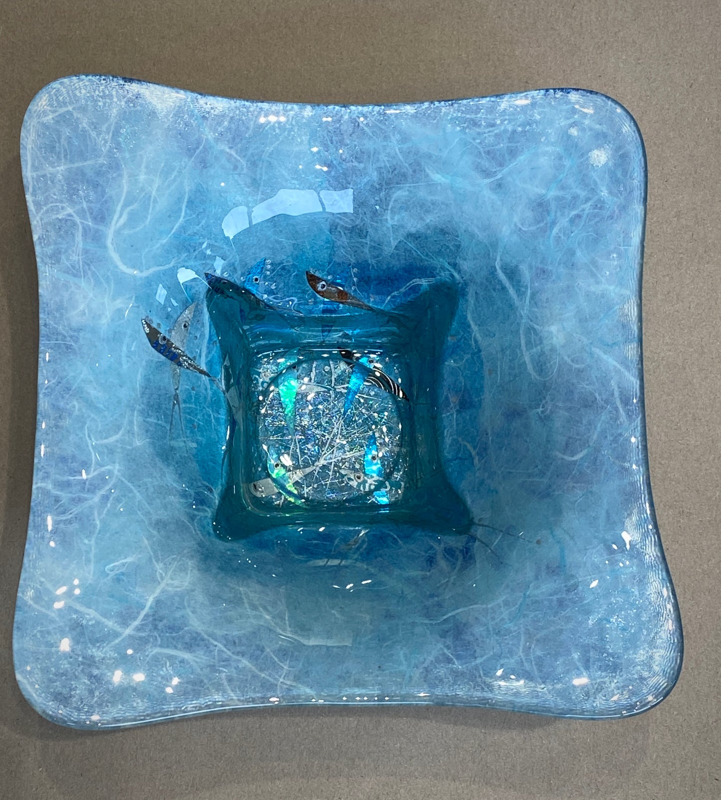 Small Square Dish (light blue)
