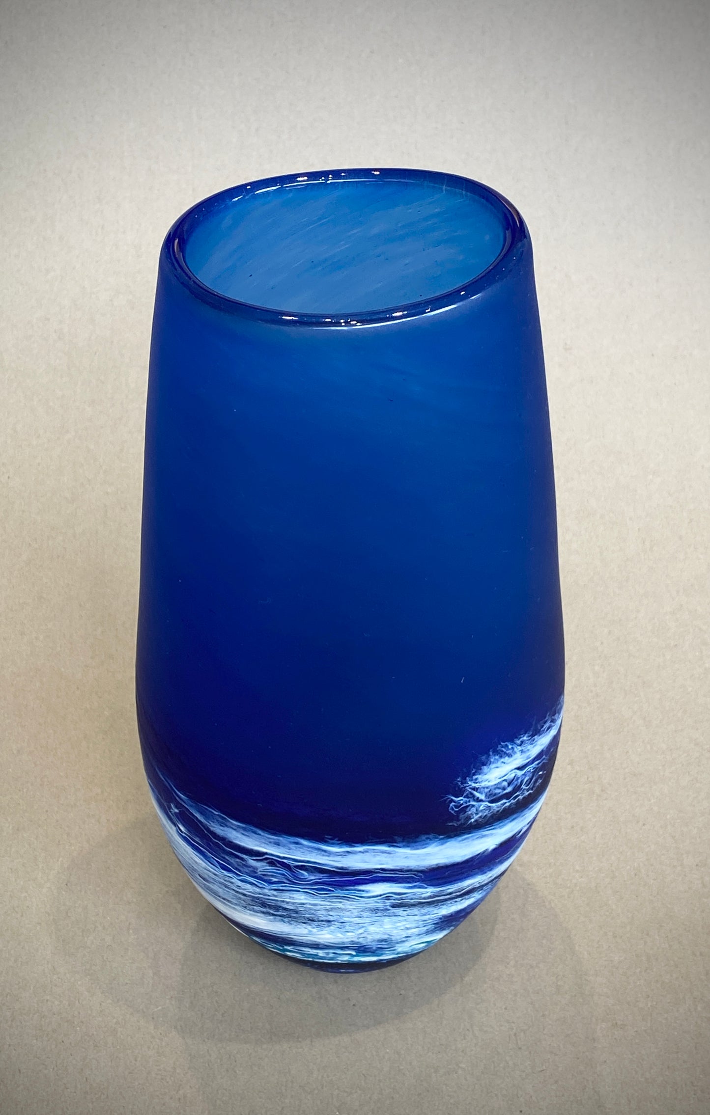 Seaspray Tear Deep Blue Vase