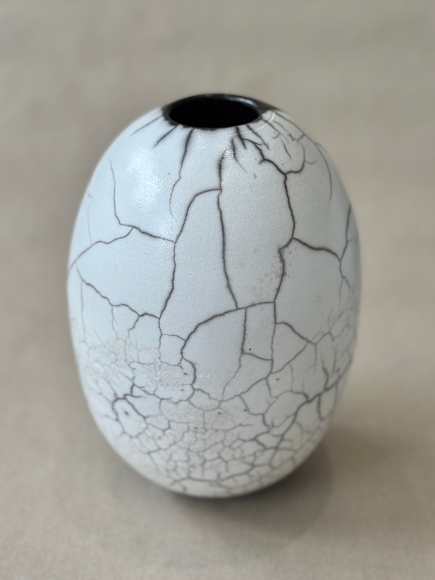 Twist Raku Vessel #112