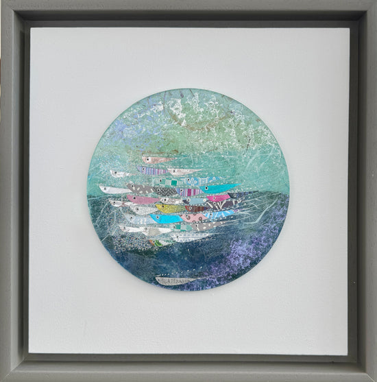 Framed Glass Square - Mint Shoal (medium large)