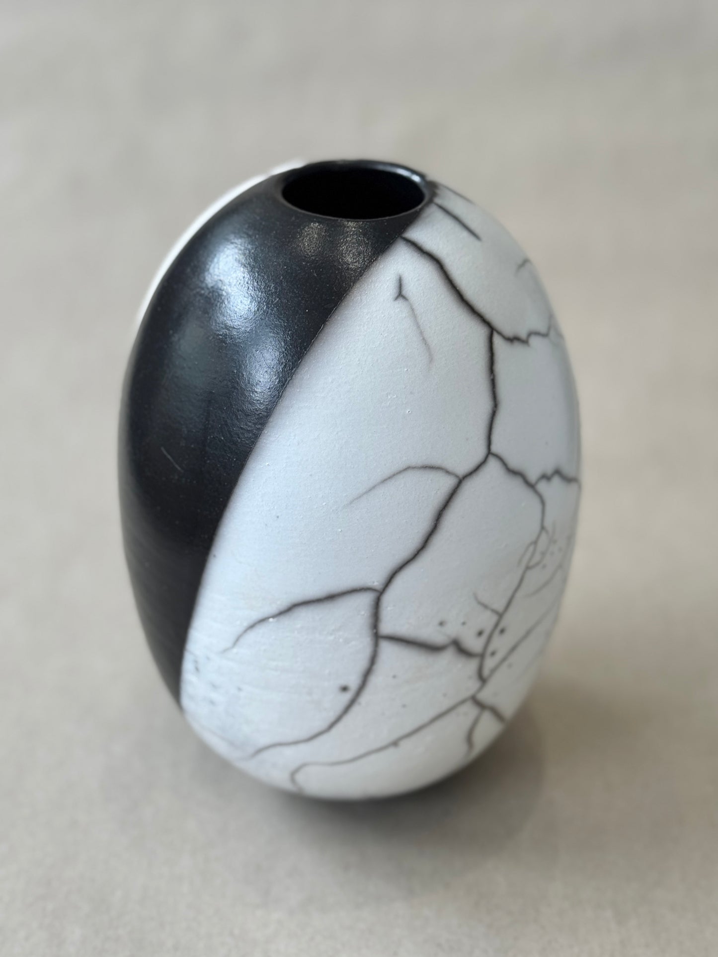 Twist Raku Vessel #112