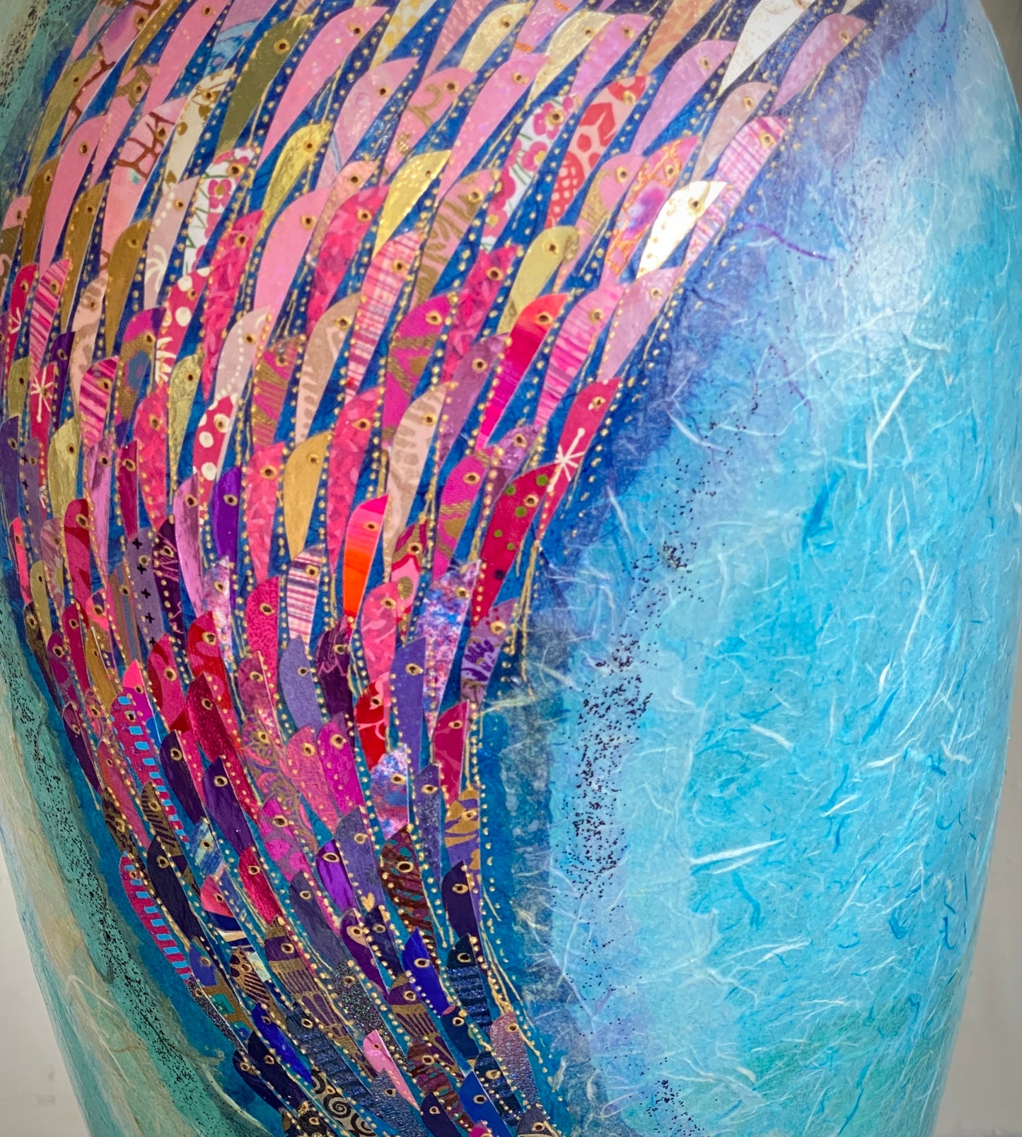 Large Standing Rainbow Vase