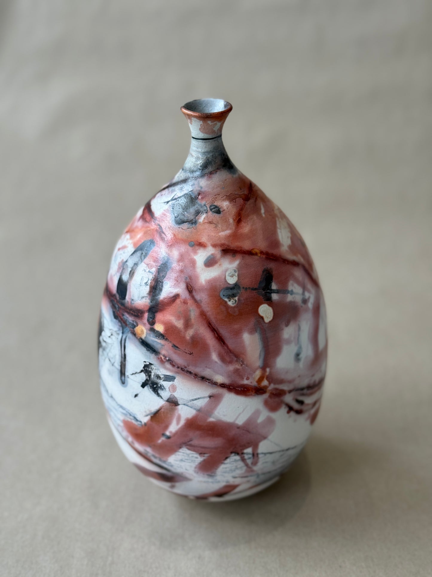 Saggar Narrow Necked Vessel #104