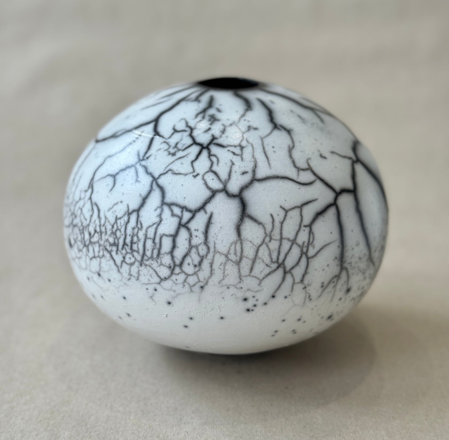 Squat Raku Vessel #115