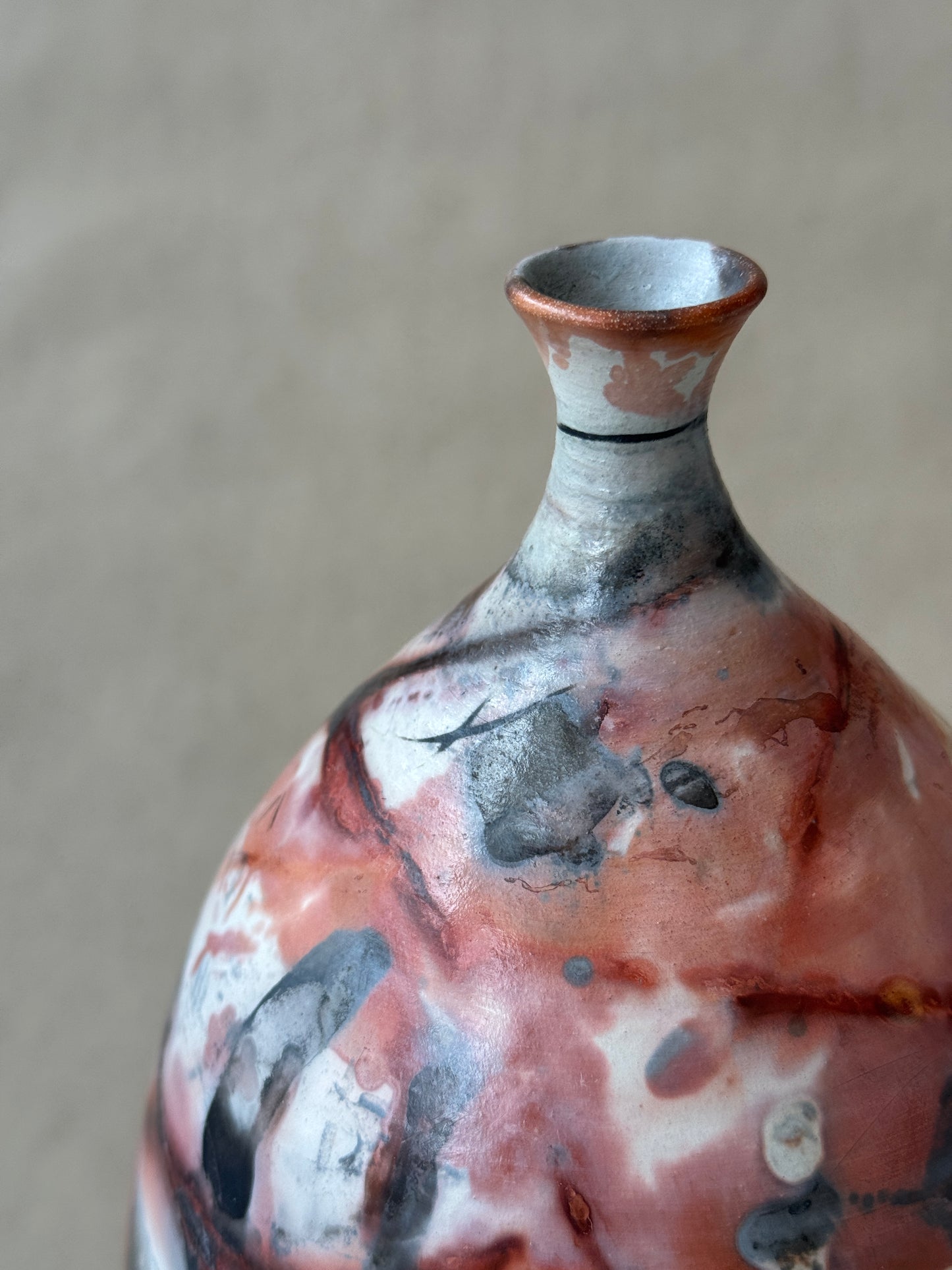 Saggar Narrow Necked Vessel #104