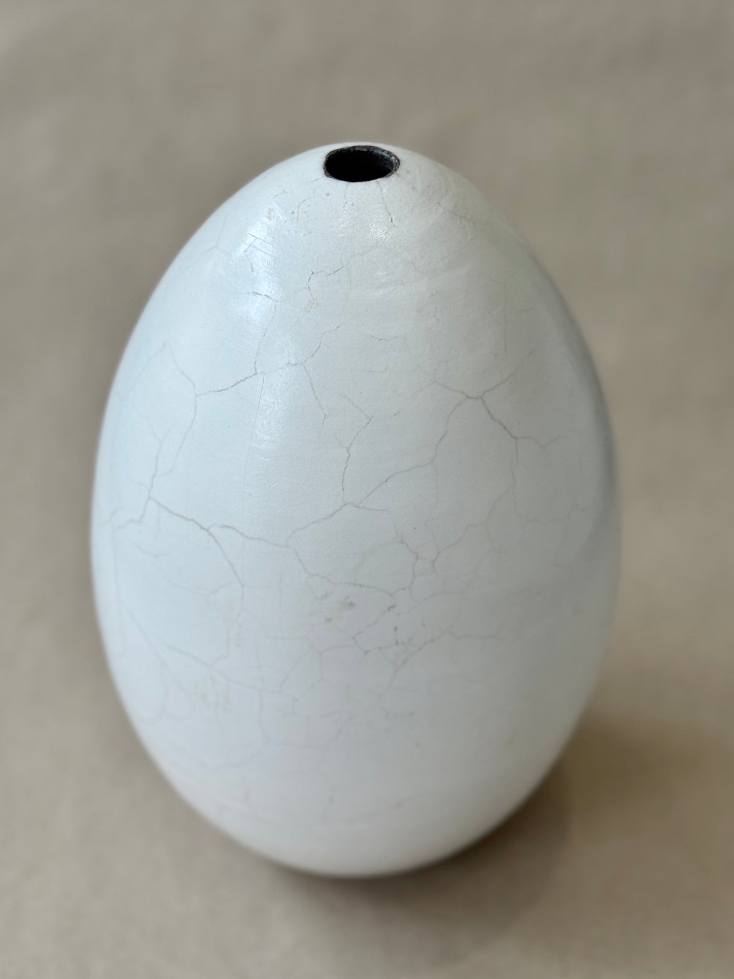 Egg Raku Vessel #116