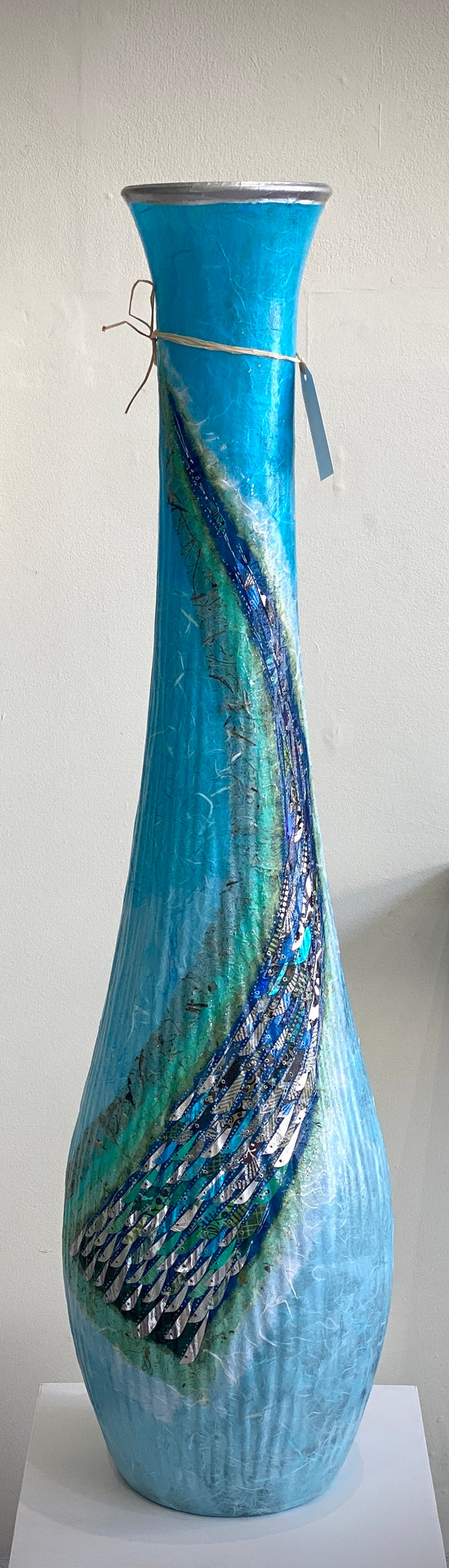 Large Ribbed Vase