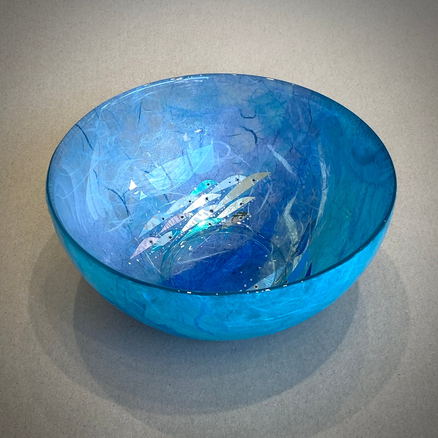 Load image into Gallery viewer, Large Deep Bowl (turquoise/blue)
