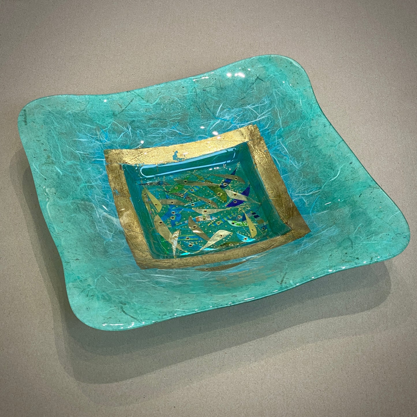Medium Square Dish (turquoise)