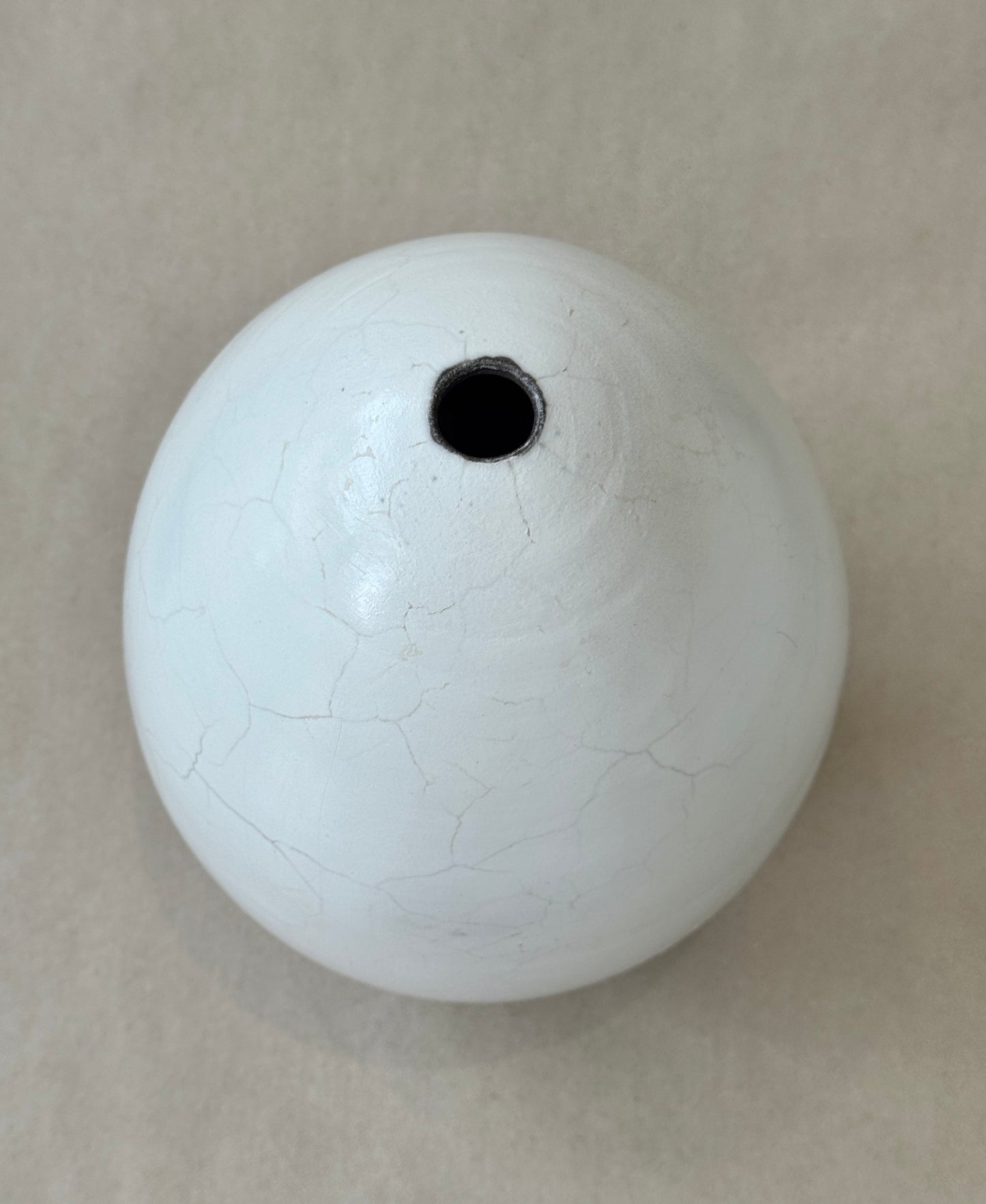 Egg Raku Vessel #116