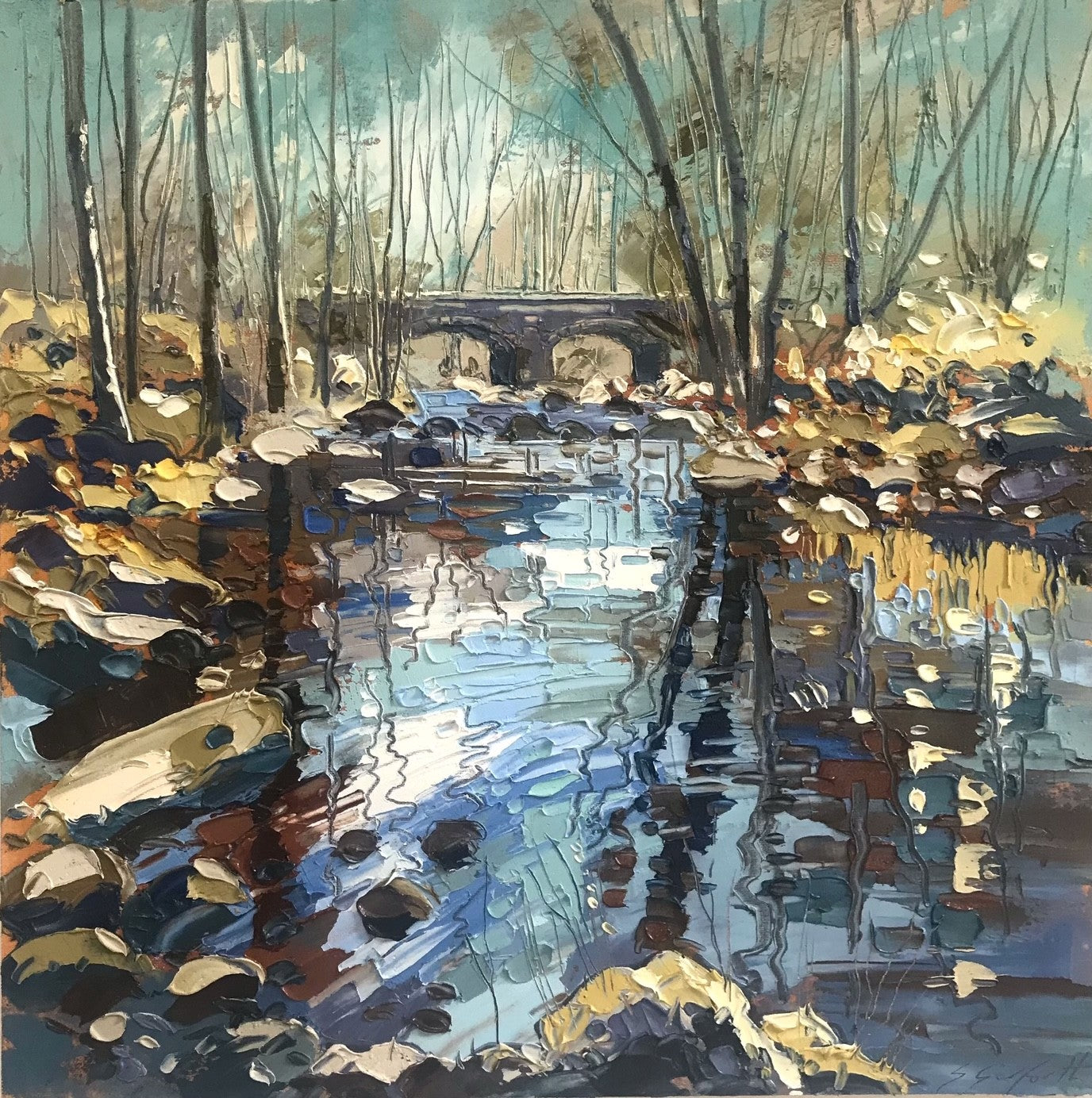 Cool Reflections - Bridge over River Burn