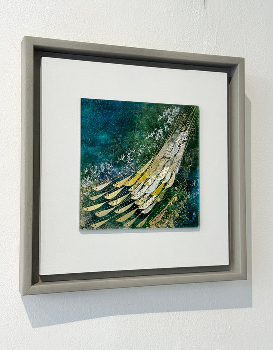 Framed Glass Square - Emerald Dive (medium large)