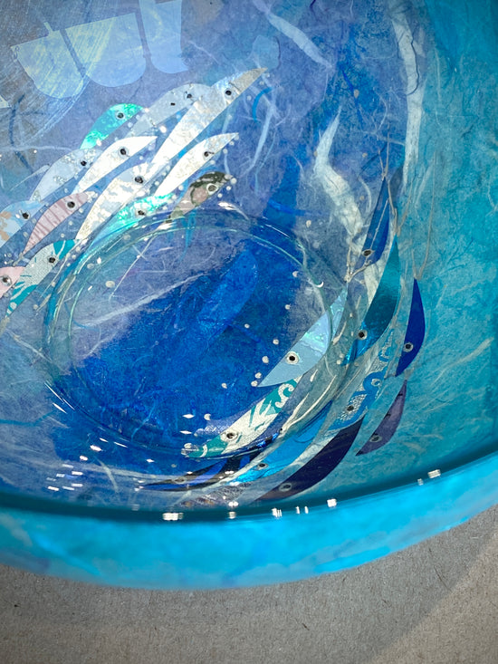 Load image into Gallery viewer, Large Deep Bowl (turquoise/blue)
