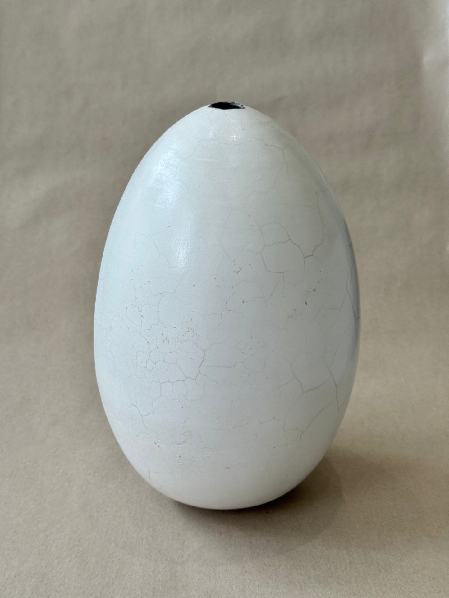 Egg Raku Vessel #116