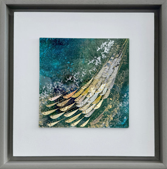 Framed Glass Square - Emerald Dive (medium large)