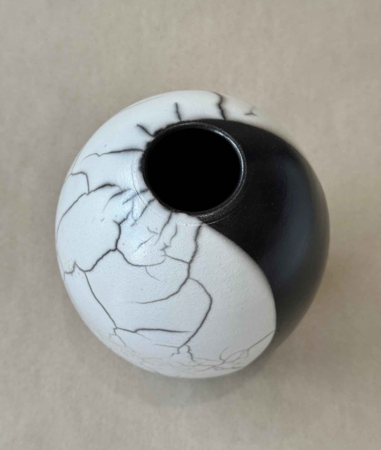 Twist Raku Vessel #112