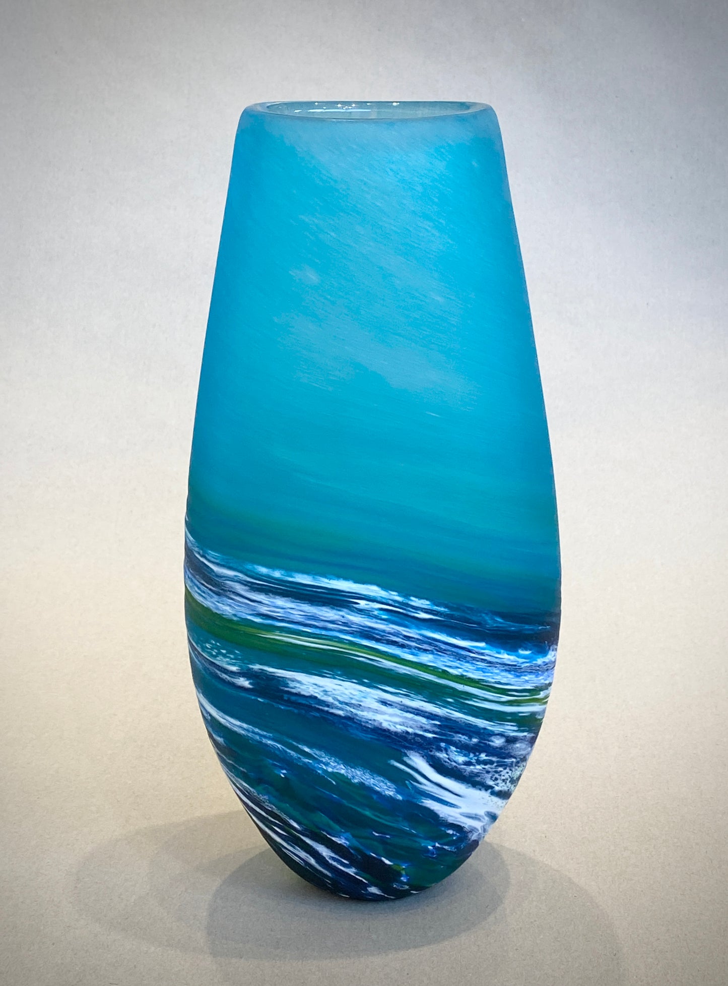 Load image into Gallery viewer, Seaspray Tear Blue Vase
