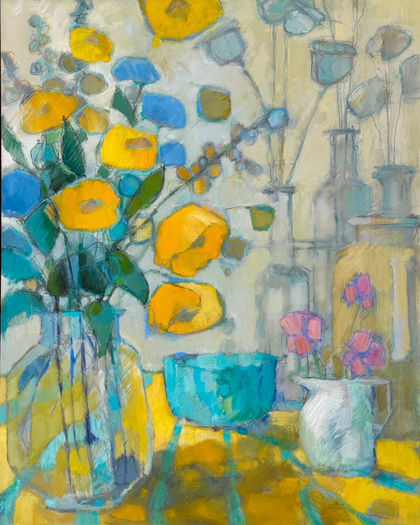 Blue Bowl and Flowers