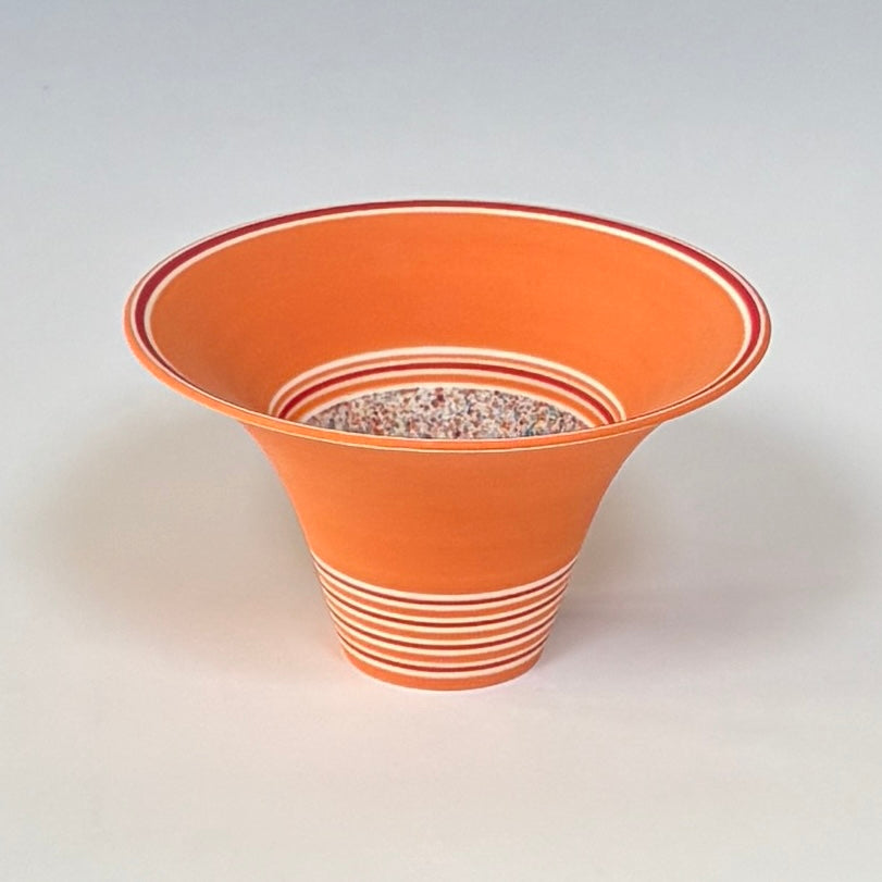 Flecked Flared Bowl - Orange