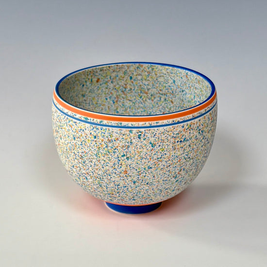 Flecked High Side Bowl - Blue/Orange