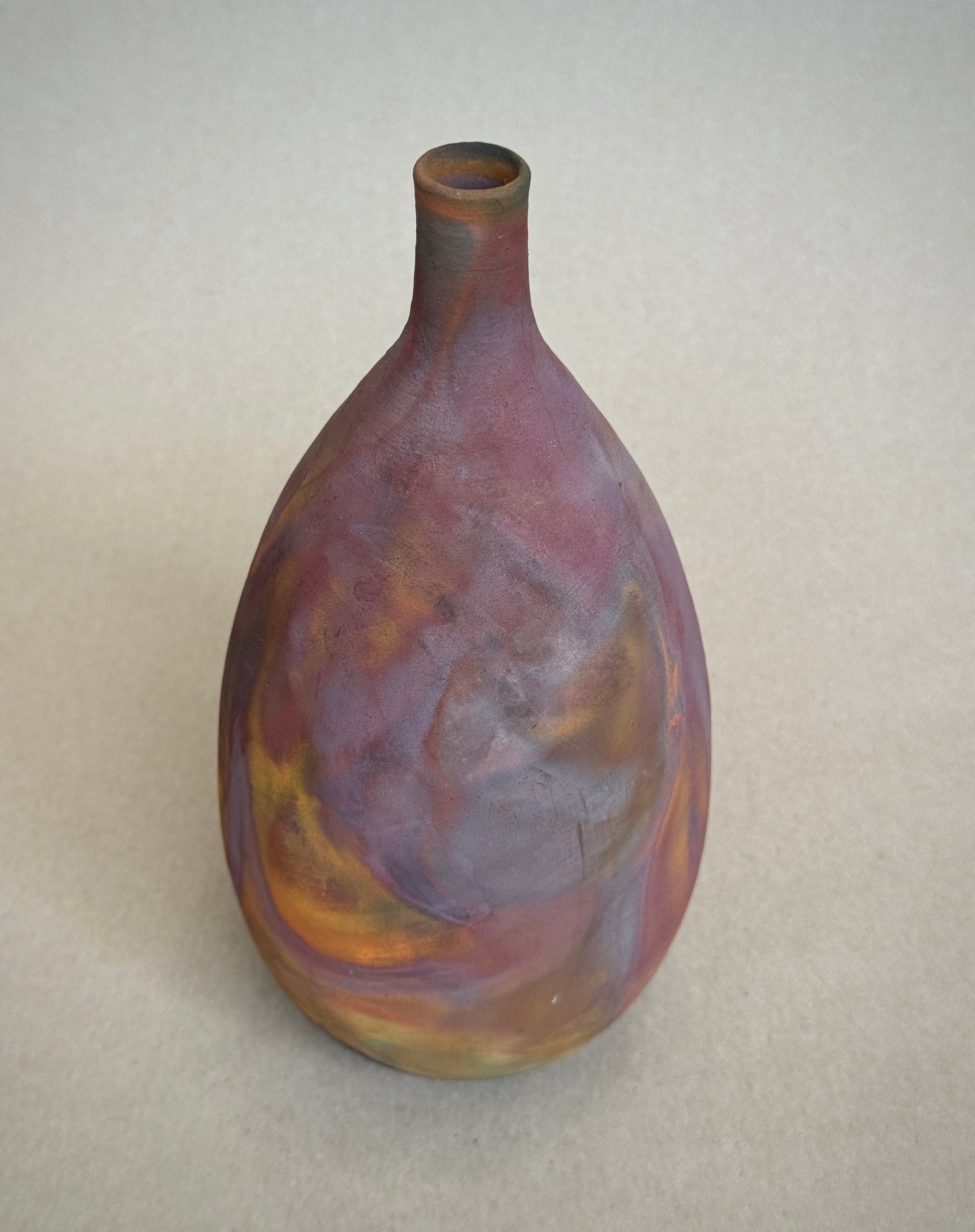 Copper Matte Narrow Necked Vase #23