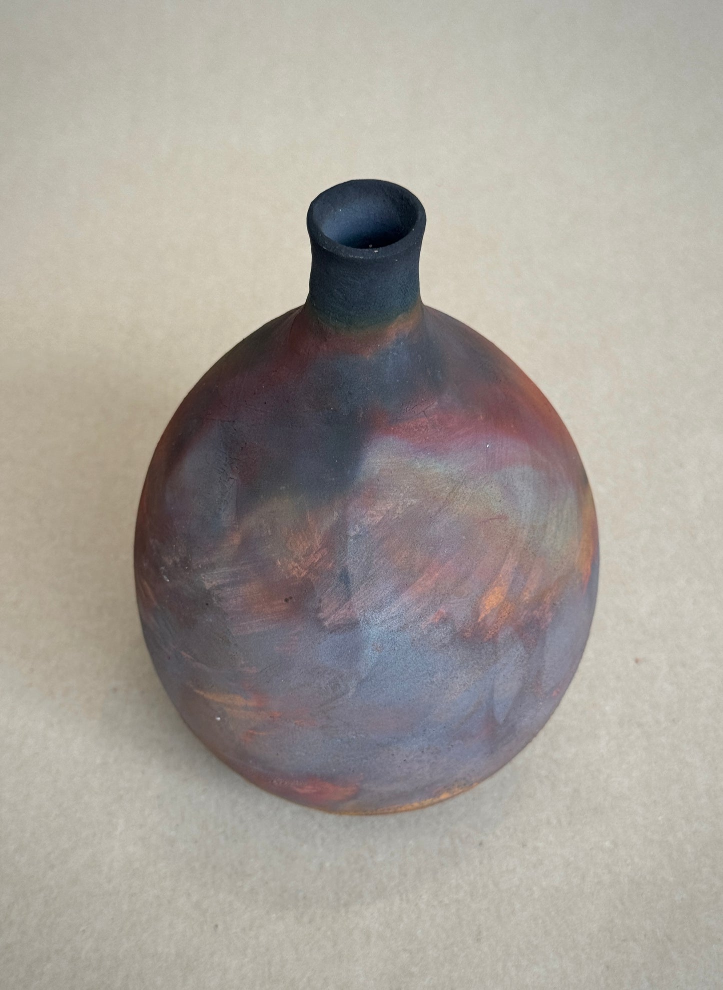 Copper Matte Narrow Necked Vase #24