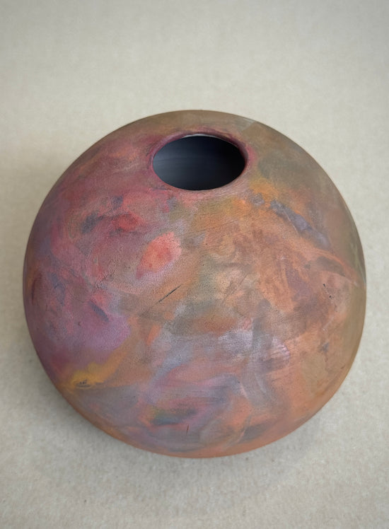 Copper Matte Narrow Ball Vessel #36