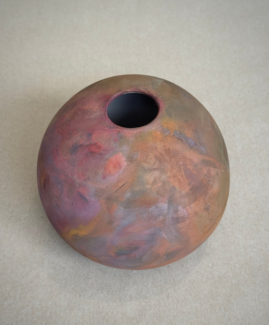 Copper Matte Narrow Ball Vessel #36