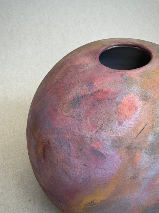 Copper Matte Narrow Ball Vessel #36