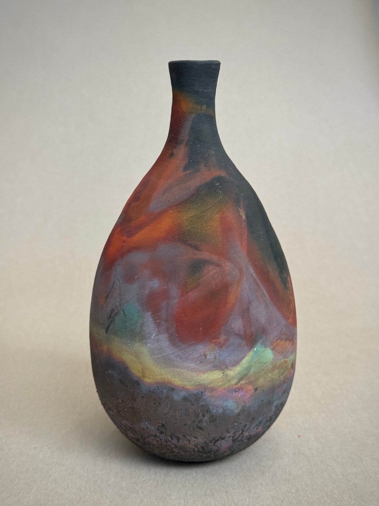 Copper Matte Narrow Necked Vase #25