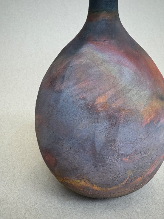 Copper Matte Narrow Necked Vase #25