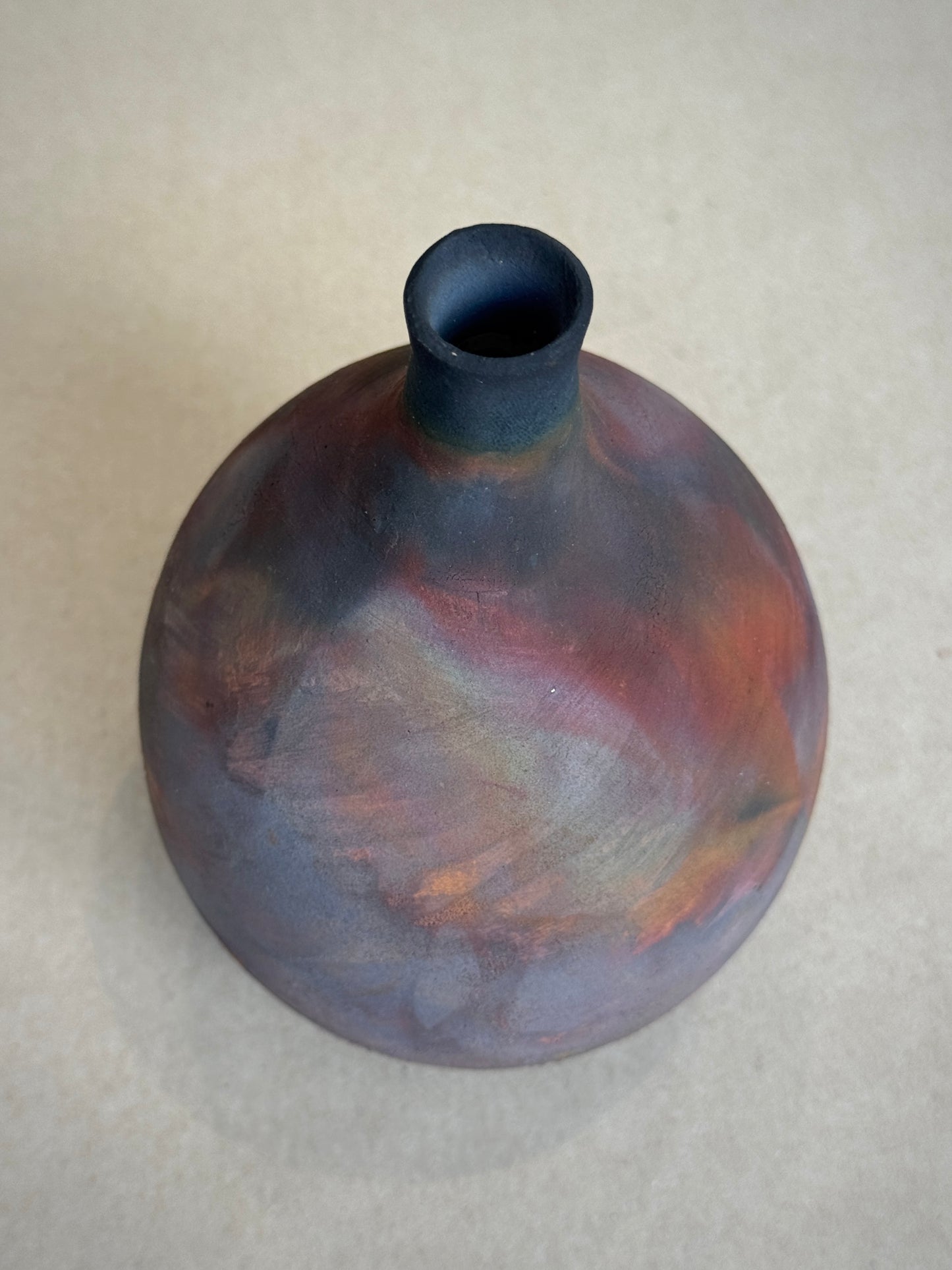 Copper Matte Narrow Necked Vase #25