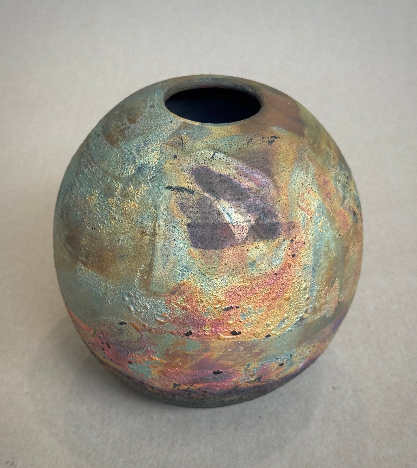 Copper Matte Ball Vessel #42