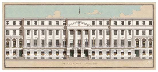The Municipal Offices, Cheltenham (Mounted Print)