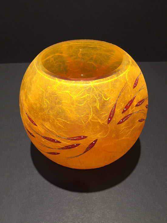 Golden Minnows Bubble Vase