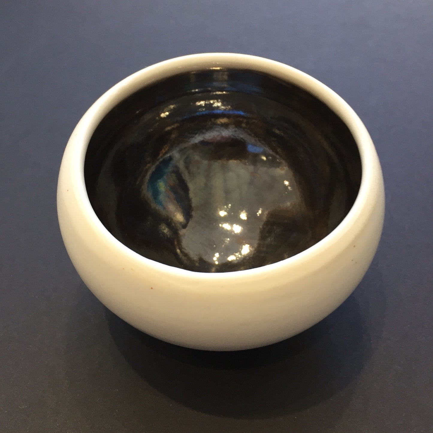 Porcelain and Platinum Lustre Bowl 8cm
